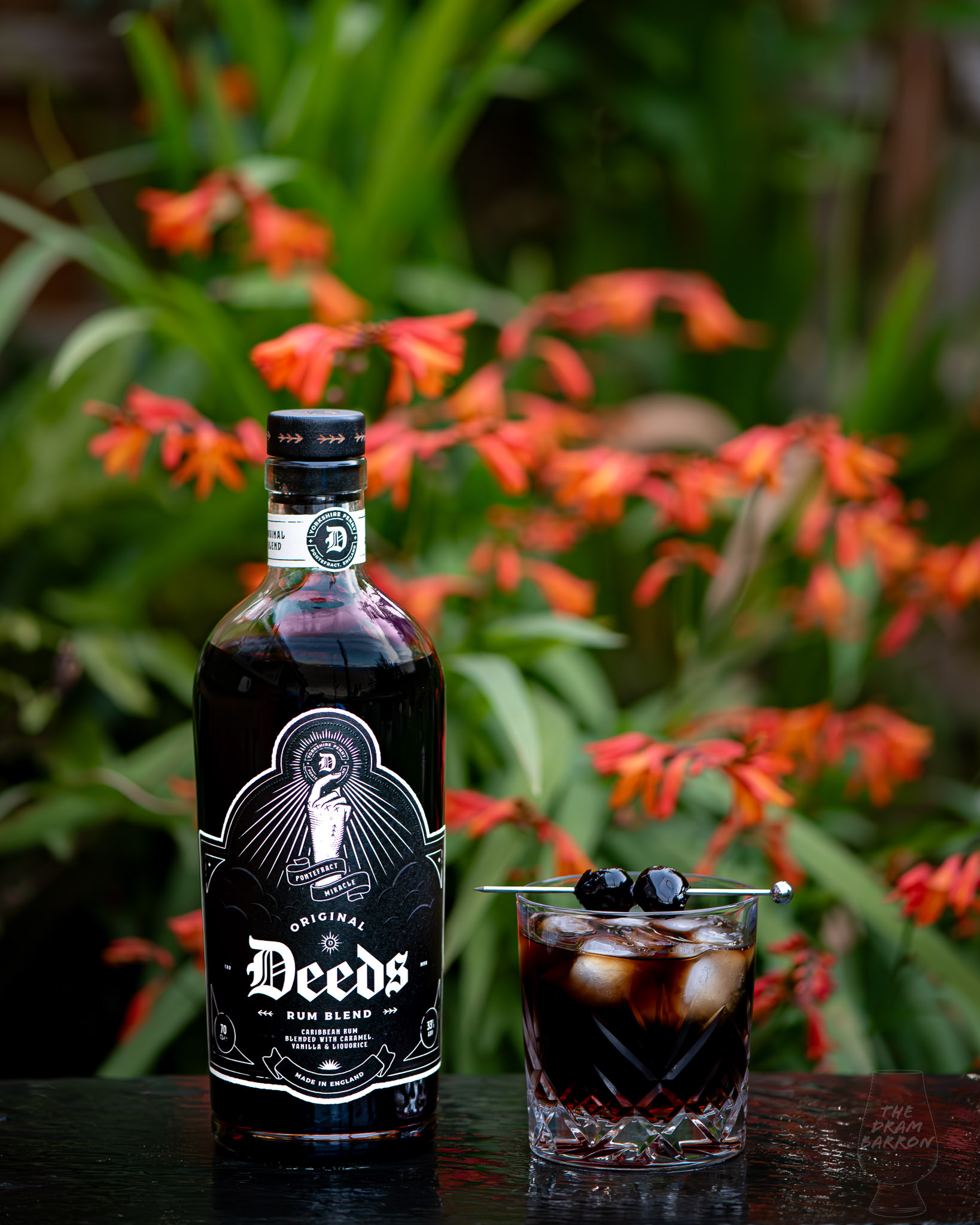 Back in Black cocktail with Deeds Rum